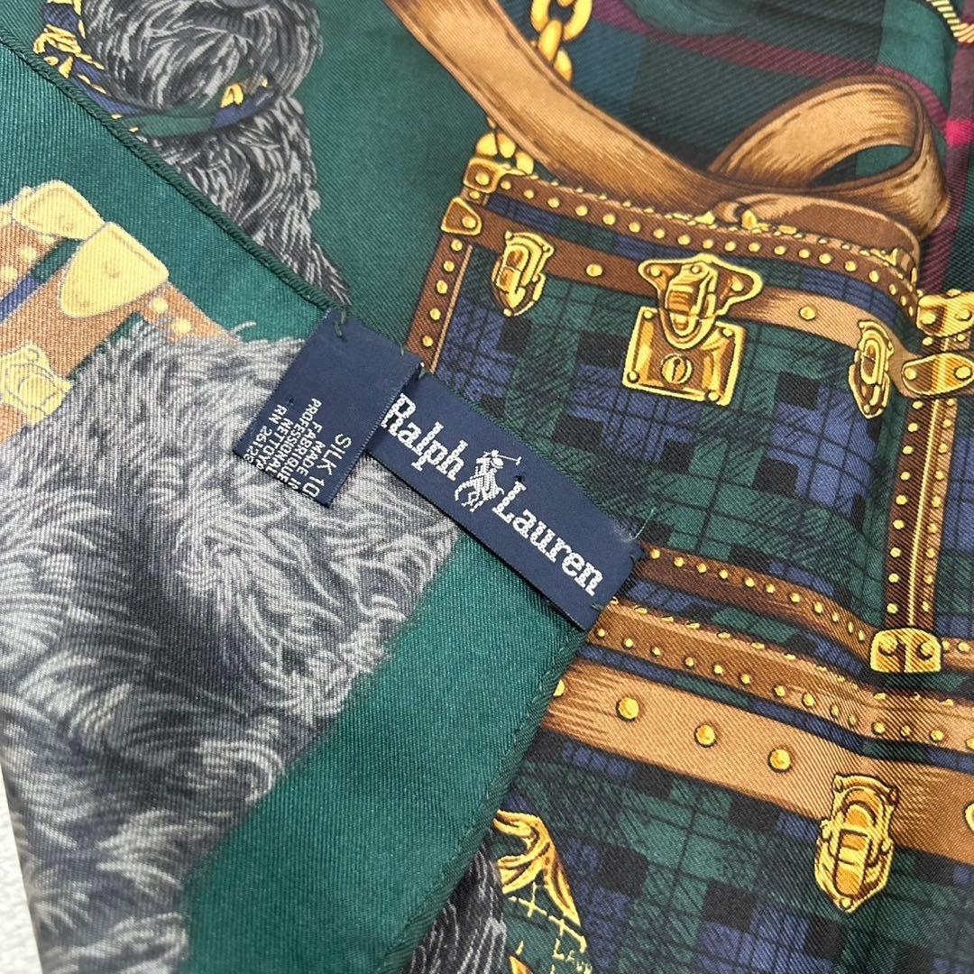 J679 新品未使用 ラルフローレン スカーフ グリーン レディース