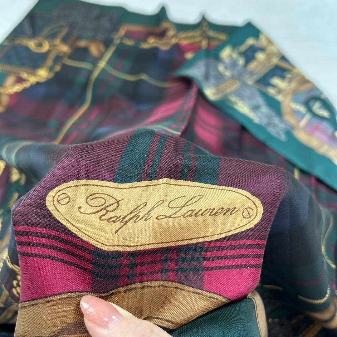 J679 新品未使用 ラルフローレン スカーフ グリーン レディース