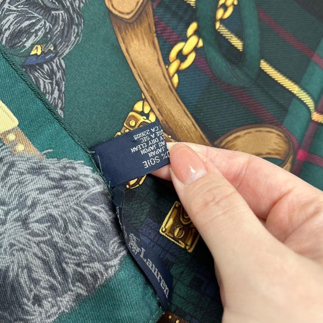 J679 新品未使用 ラルフローレン スカーフ グリーン レディース