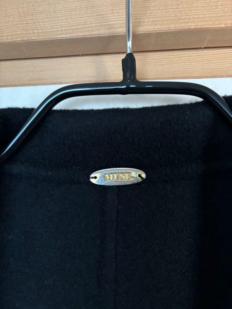 ドゥーズィエムクラス ウールアンゴラリバーコート＊黒