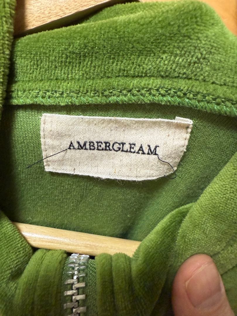 AMBERGLEAM グリーン ジップアップジャケット　ワカバ