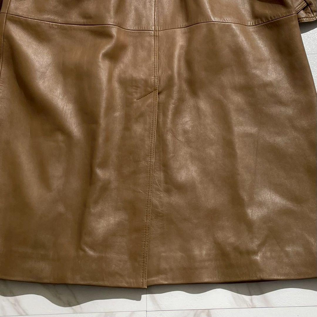 タグ付き極美品！ LOEWE ロエベ 極上ラムレザー ロングコート 38 L