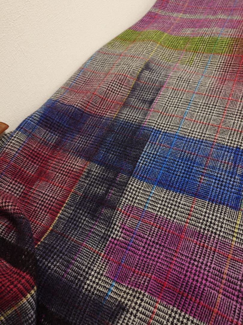 ファリエロ サルティ　Faliero Sarti　ストール　ボーダーチェック