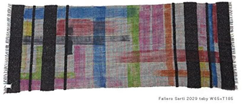ファリエロ サルティ　Faliero Sarti　ストール　ボーダーチェック