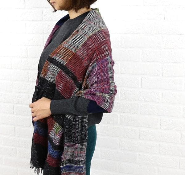 ファリエロ サルティ　Faliero Sarti　ストール　ボーダーチェック