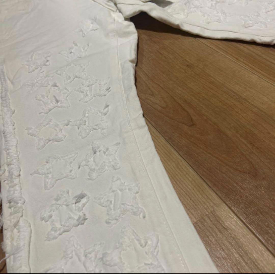 【新品未使用】バラバサス ホワイトスターフレアデニム 30