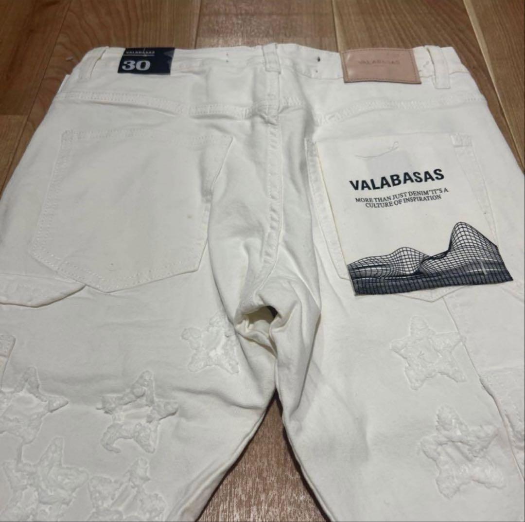 【新品未使用】バラバサス ホワイトスターフレアデニム 30