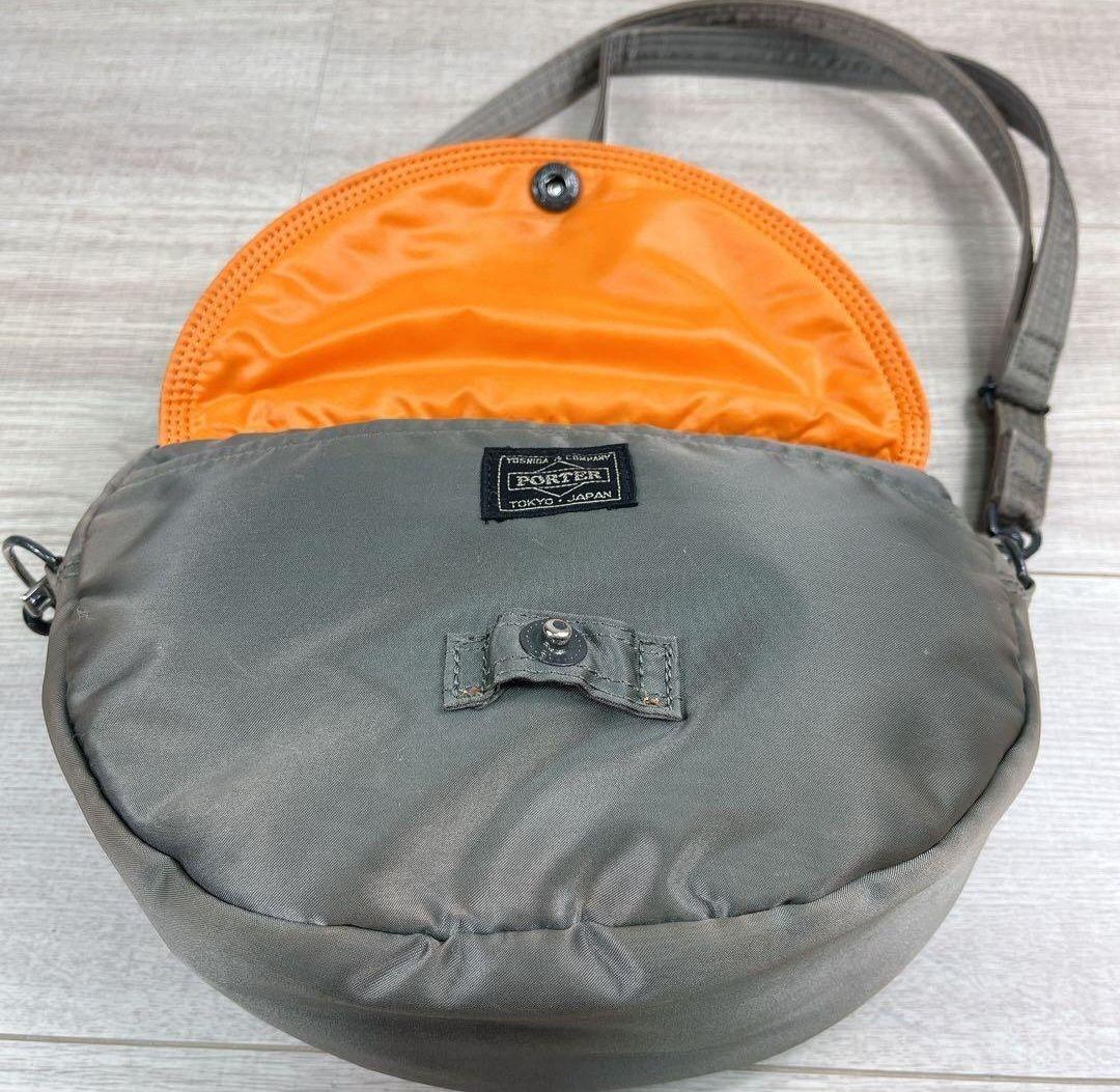 ★美品★レア★ポーター タンカー ショルダー 半月型 シルバーグレー ナイロン