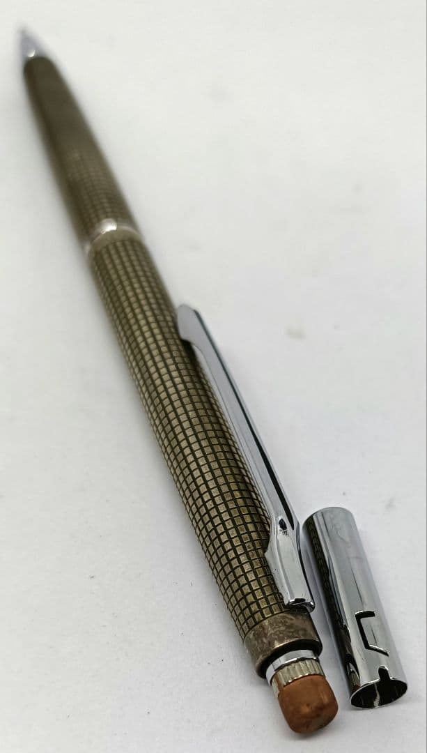 パイロット カスタム スターリングシルバー シャープペンシル 格子柄 銀色 廃番