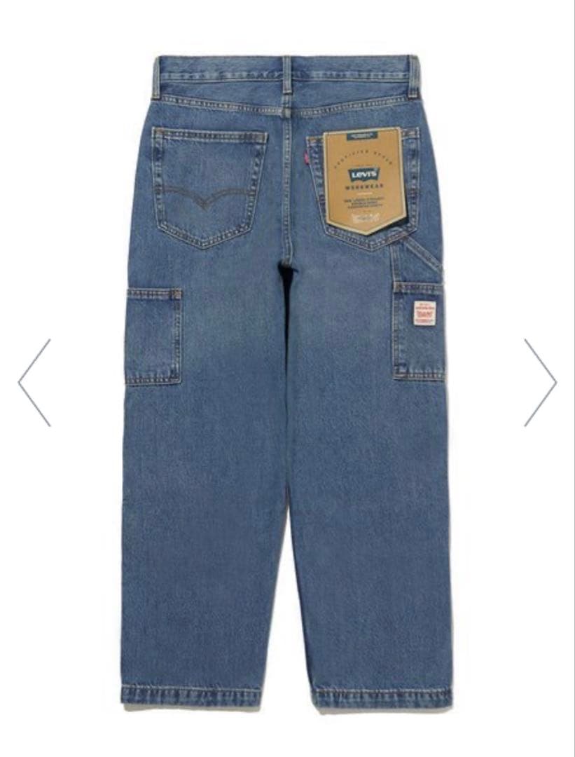 568(TM) ルーズストレート ダブルニー ミディアムインディゴ　W32L32