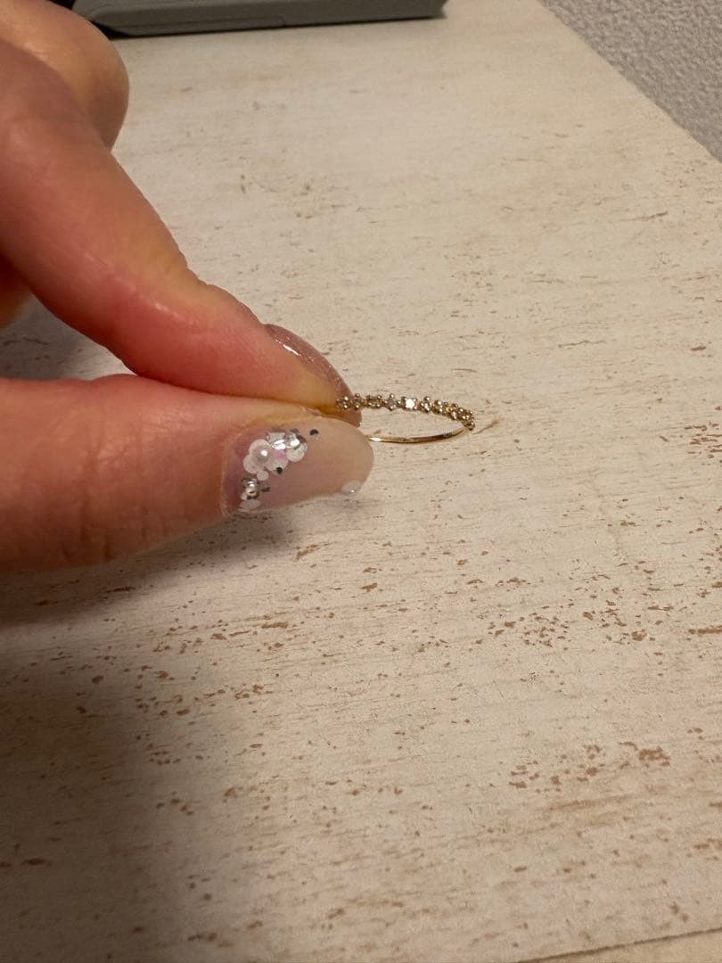 k10イエローゴールド ダイヤ付きリング