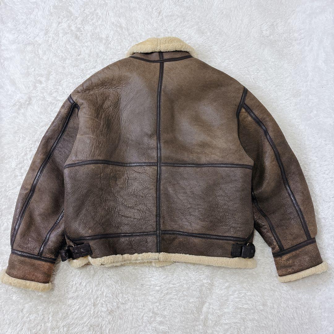 ヴィンテージ　大きいサイズ　フライトジャケット　B-3 リアルムートン　XL