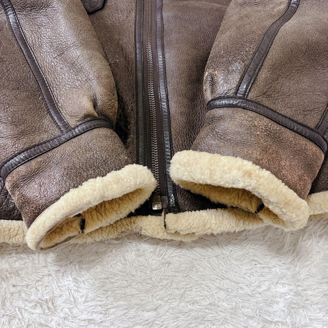 ヴィンテージ　大きいサイズ　フライトジャケット　B-3 リアルムートン　XL