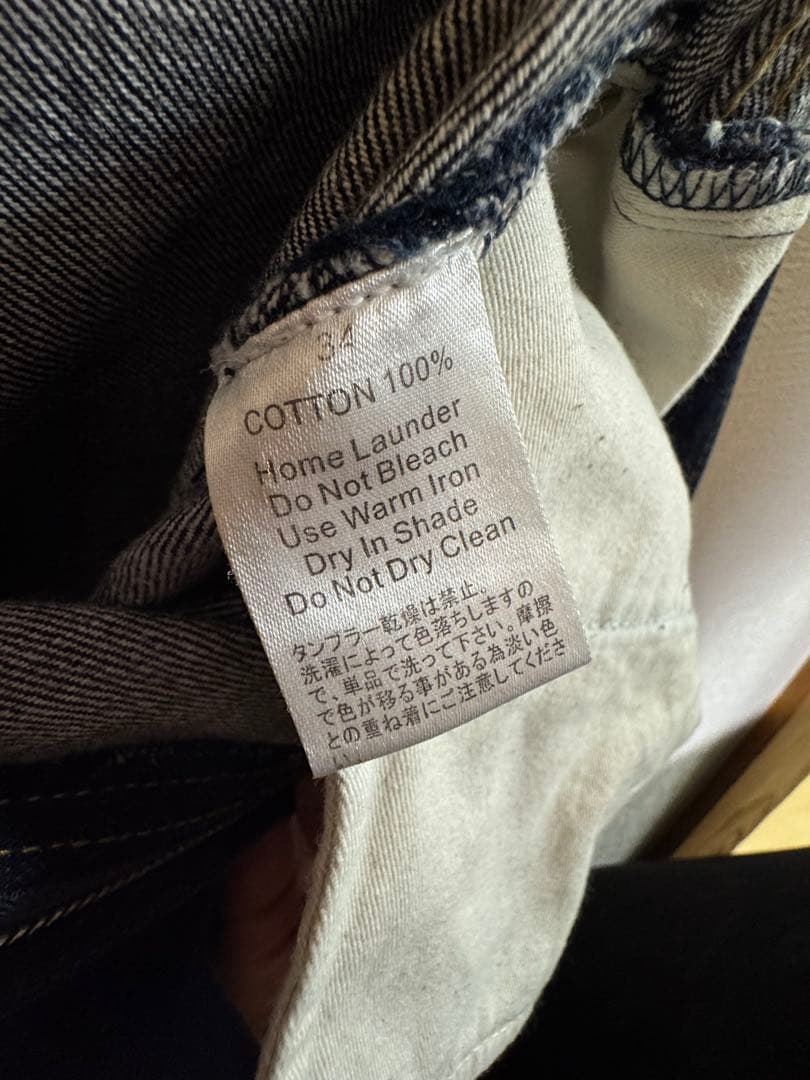 STUSSY バックペンキロゴ デニムパンツ　サイズ34 希少　90s