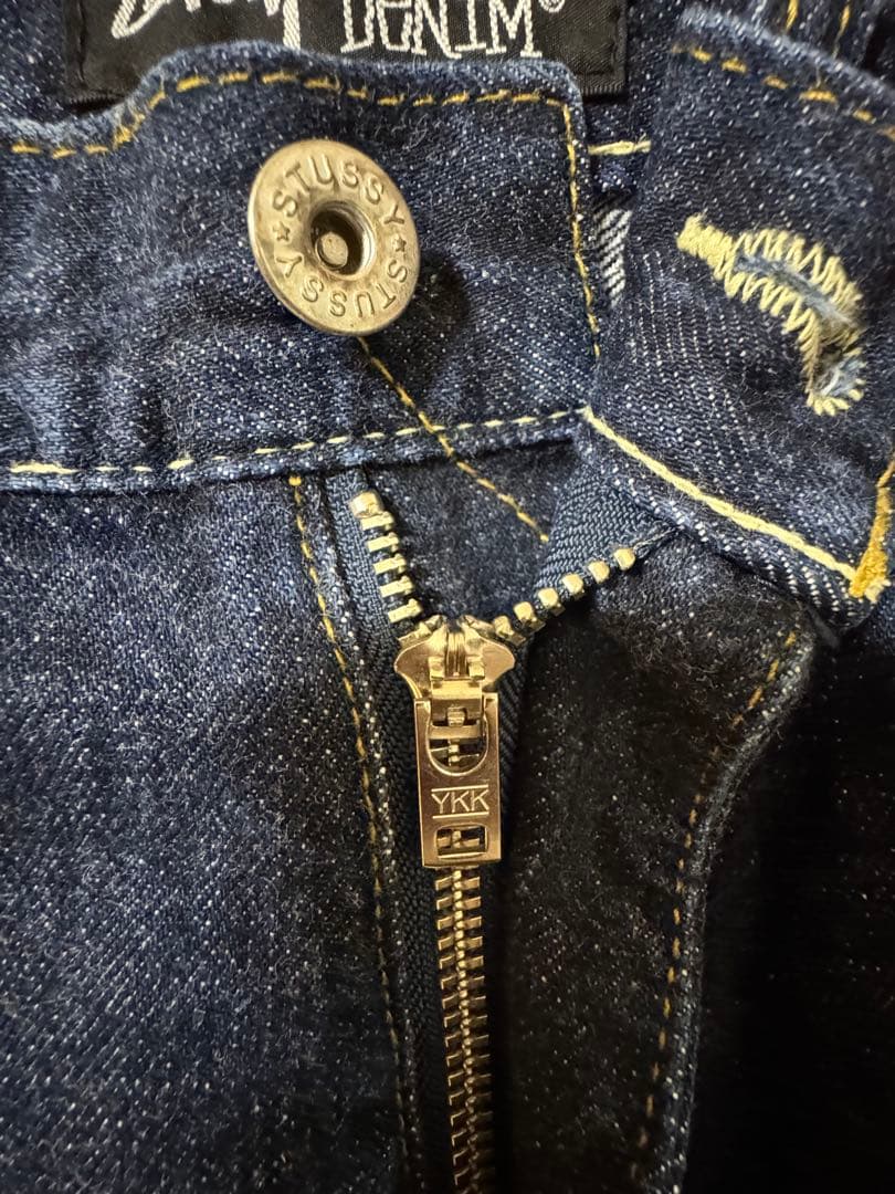 STUSSY バックペンキロゴ デニムパンツ　サイズ34 希少　90s