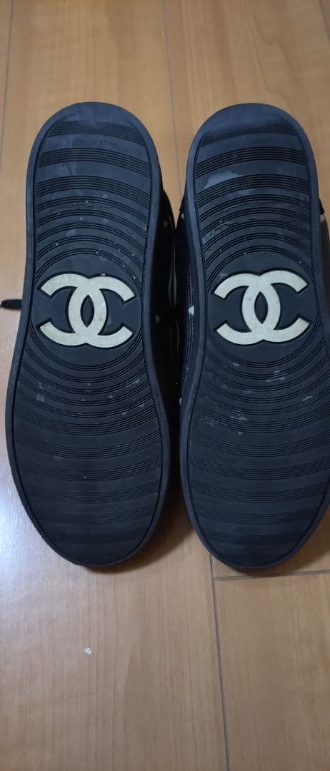 G*フ様 シャネル ハイカット スニーカー ココパール