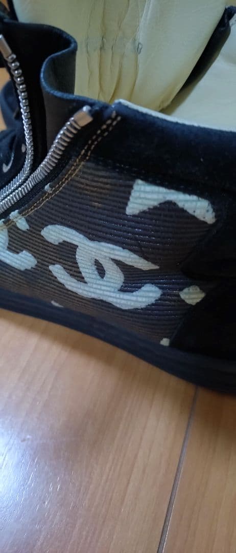 G*フ様 シャネル ハイカット スニーカー ココパール