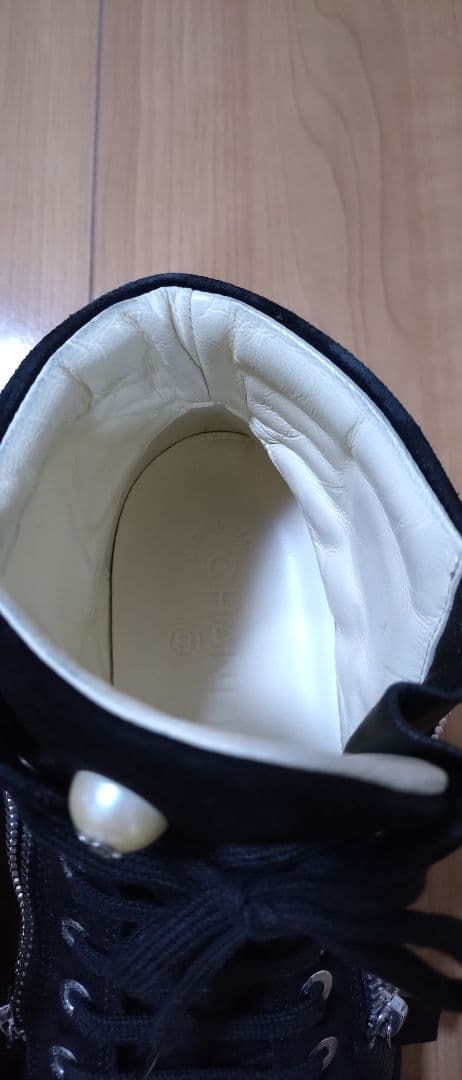 G*フ様 シャネル ハイカット スニーカー ココパール