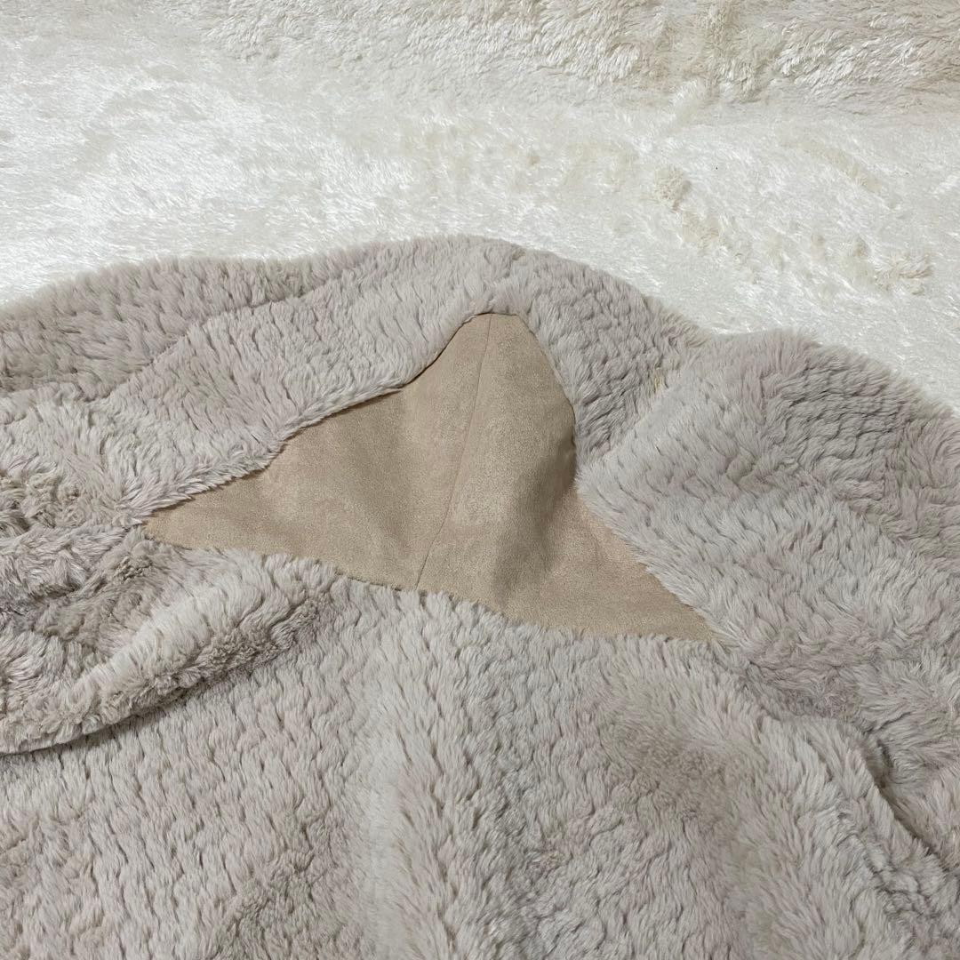 Leilian レリアン フェイクファー フーデッド ショートコート 日本製