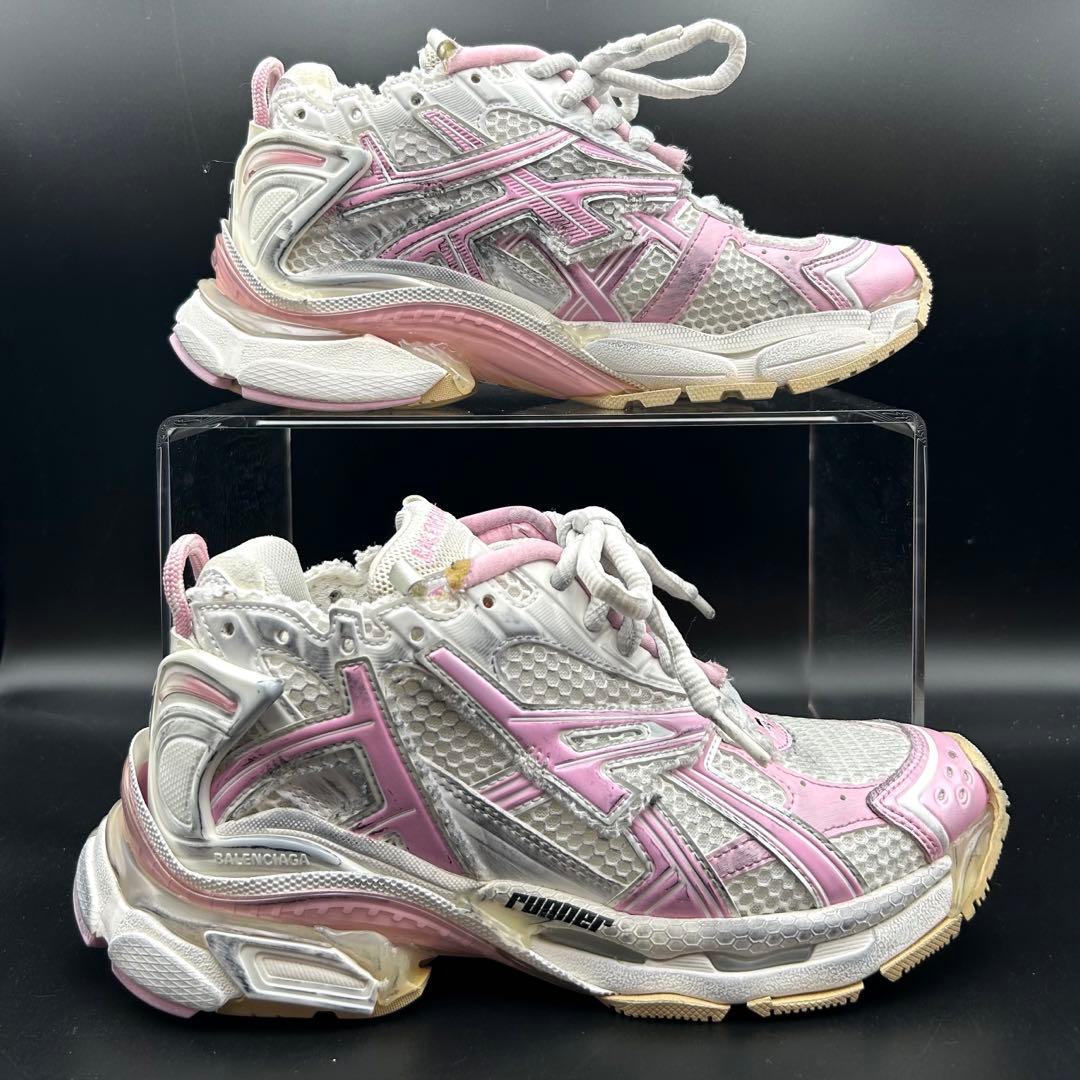 【美品】バレンシアガ RUNNER スニーカー レディース レザー ピンク