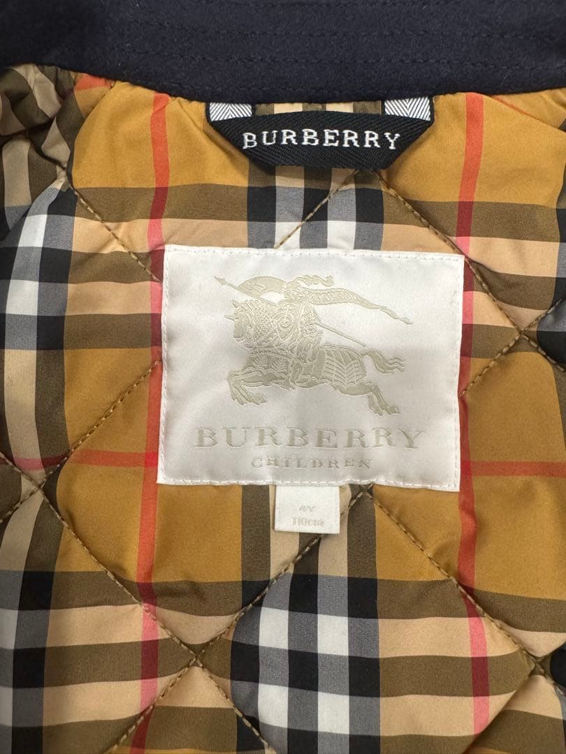 BURBERRY ネイビー ウールコート　4Y