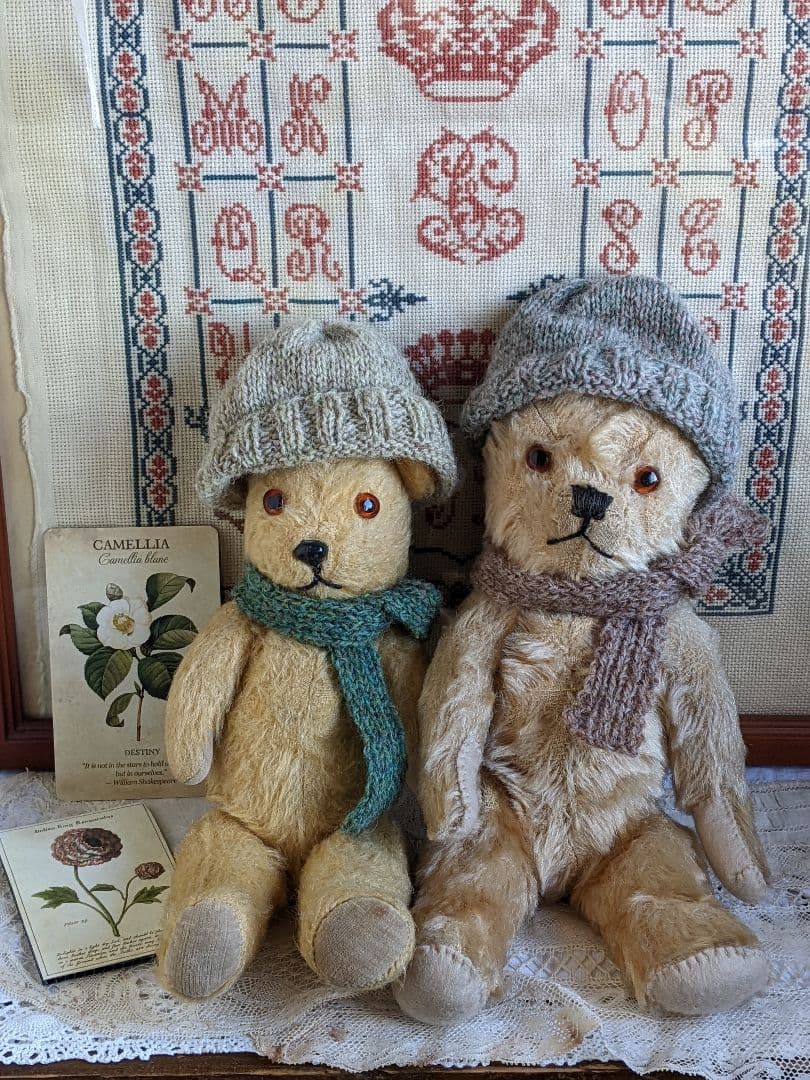 【n】アンティークベア　アンティークテディベア　イギリス　ペディグリー