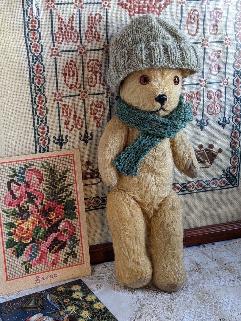 【n】アンティークベア　アンティークテディベア　イギリス　ペディグリー