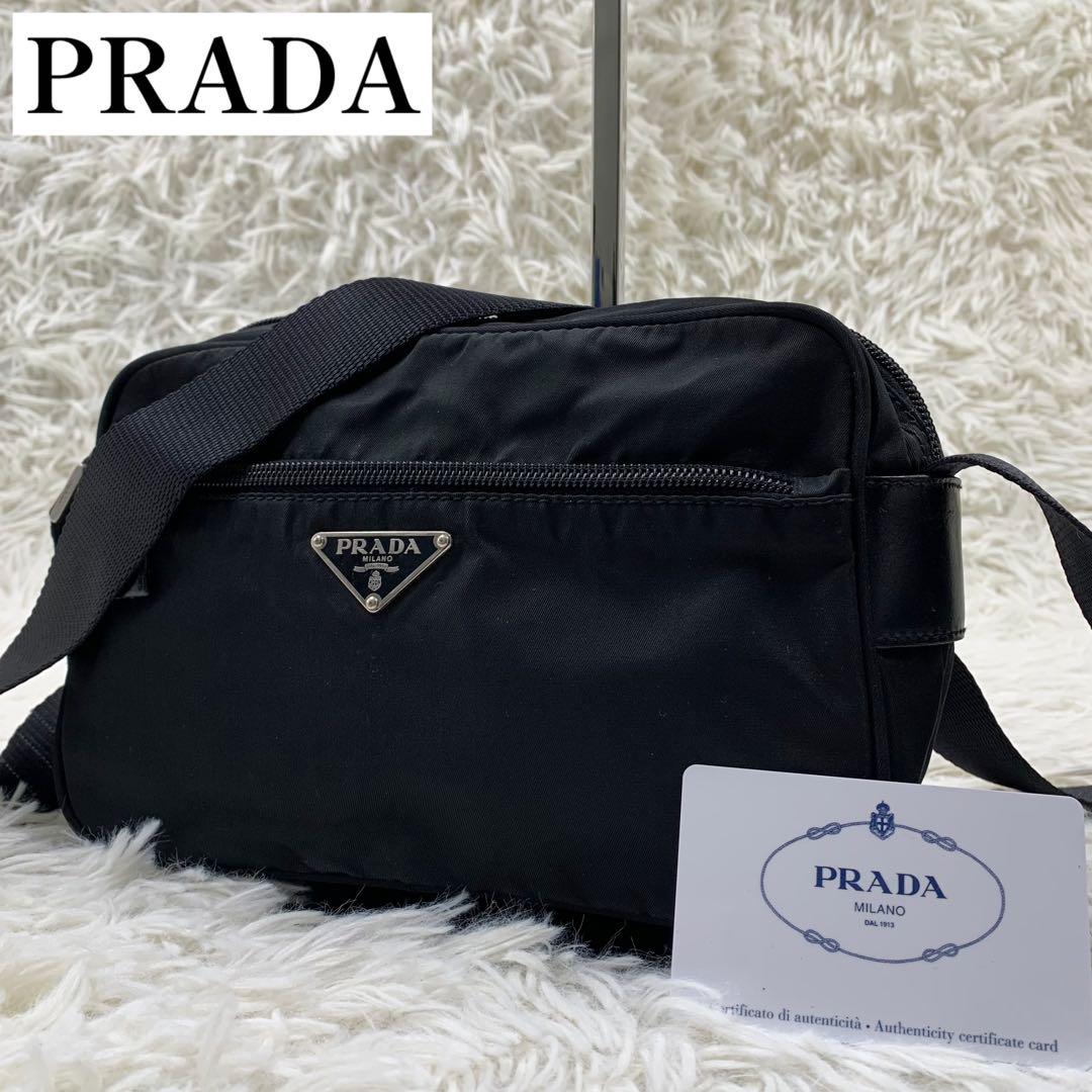 ✨極美品✨】プラダ カメラバッグ 三角ロゴ ナイロン レザー