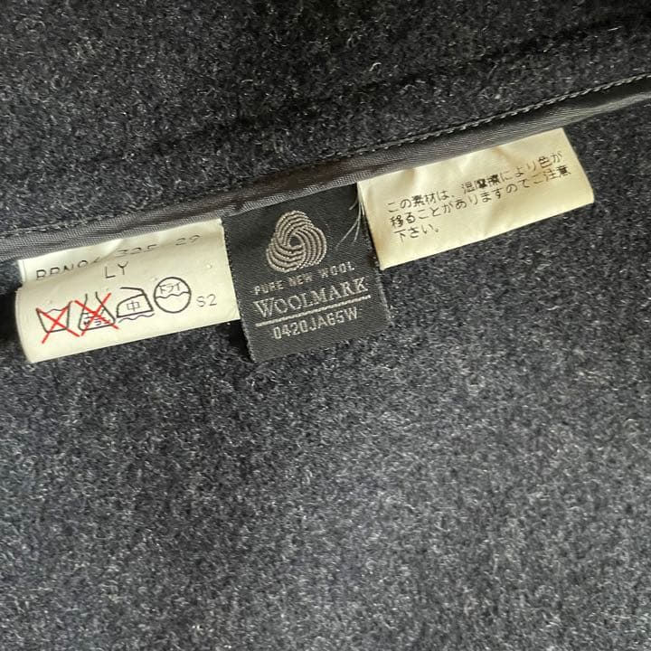 希少✨バーバリー ダッフルコート ノバチェック ネイビー ヘリンボーン