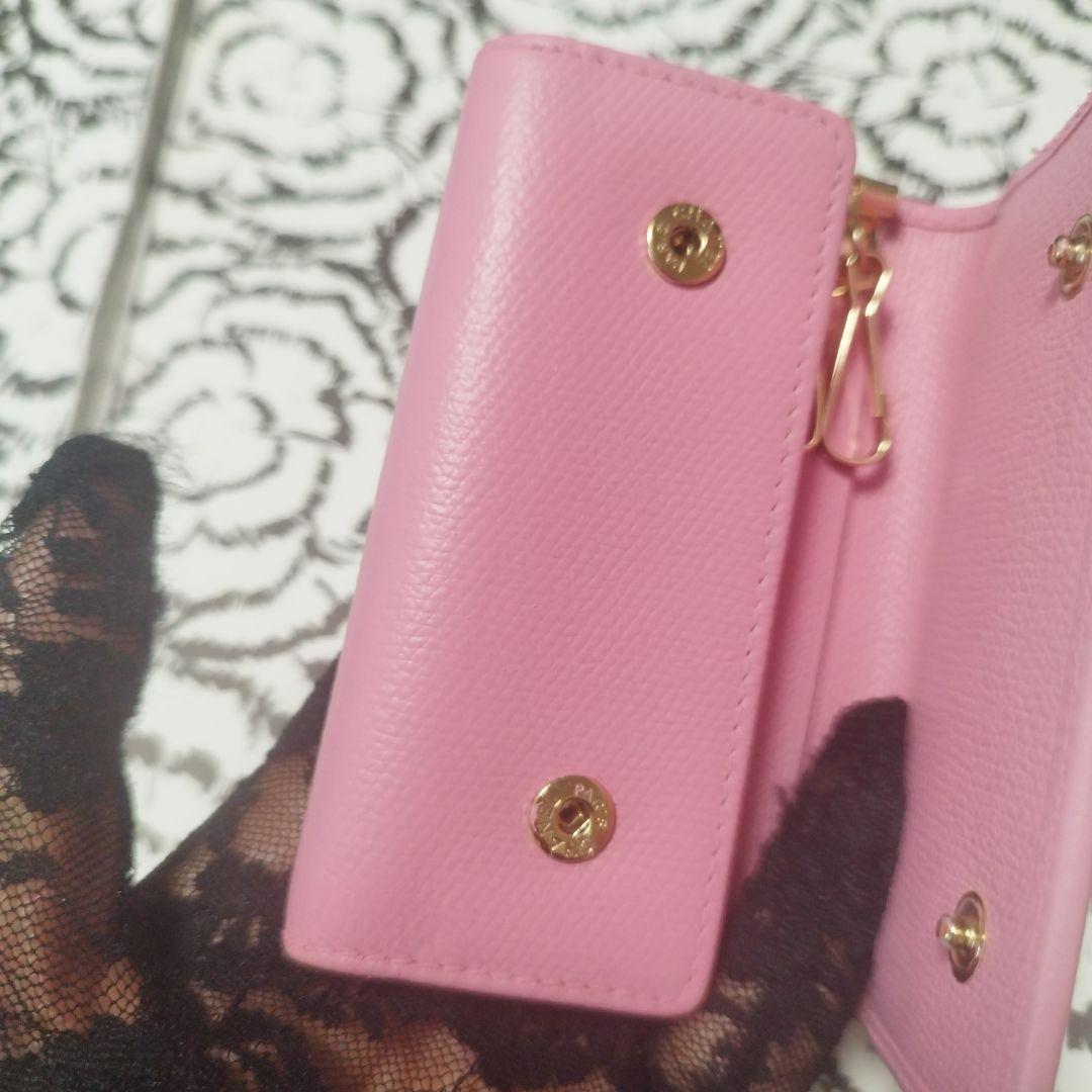 CHANEL ピンク レザー キーケース