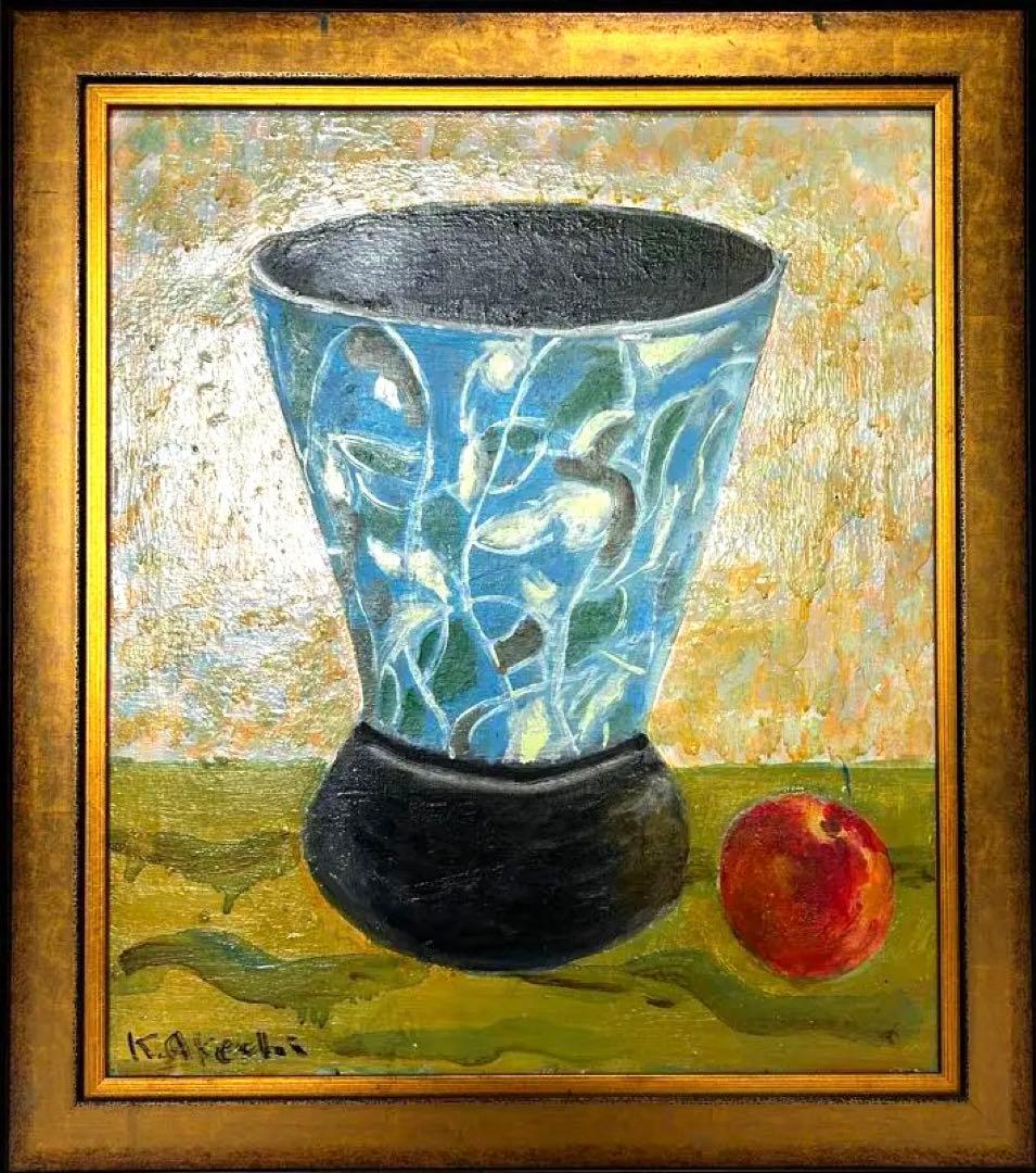 真作】絵画雨宮英夫油彩6号戸隠村冬日冬の里山を描く冬の自然V66