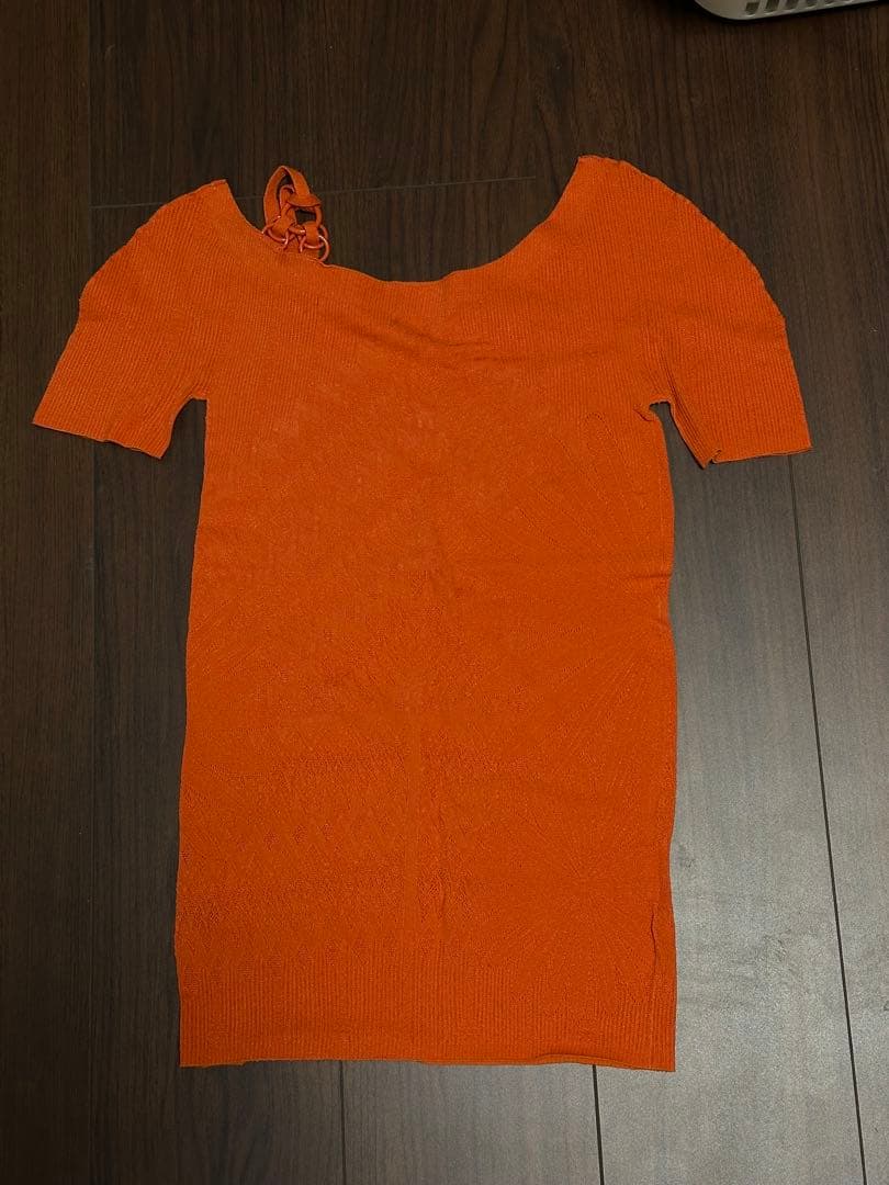 ❤️チャコットノーソーイングニット　渋めオレンジS〜M　chacott 社交ダンス