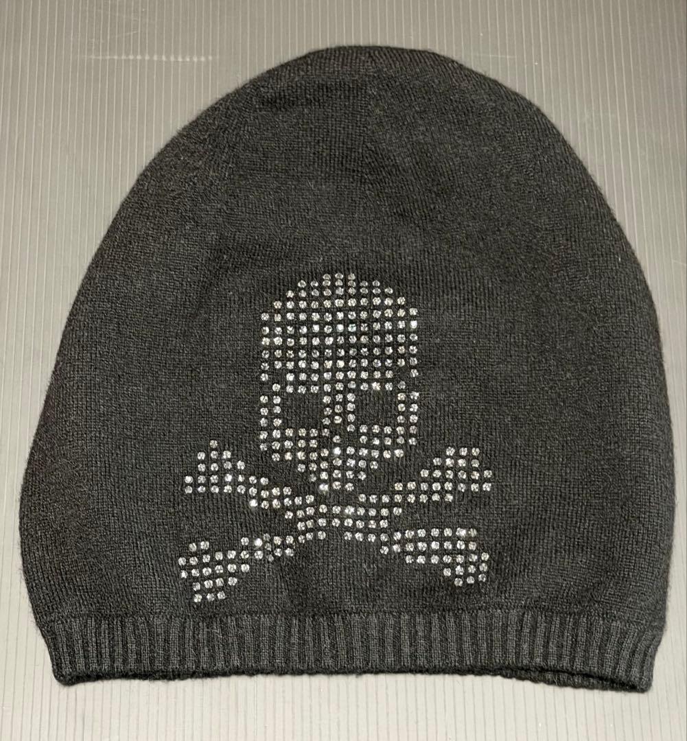 mastermind JAPAN カシミア スカルビーズ ニット帽 ビーニー M