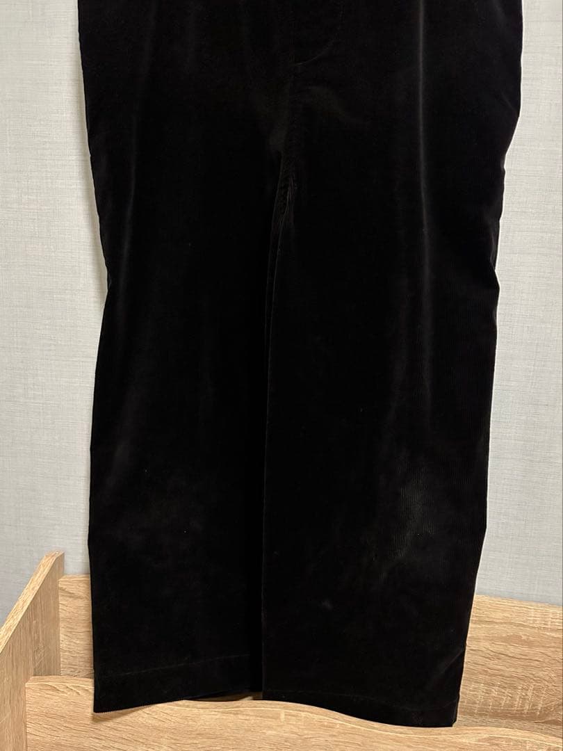 Unliens ブラック コットンサロペット ワイドレッグ