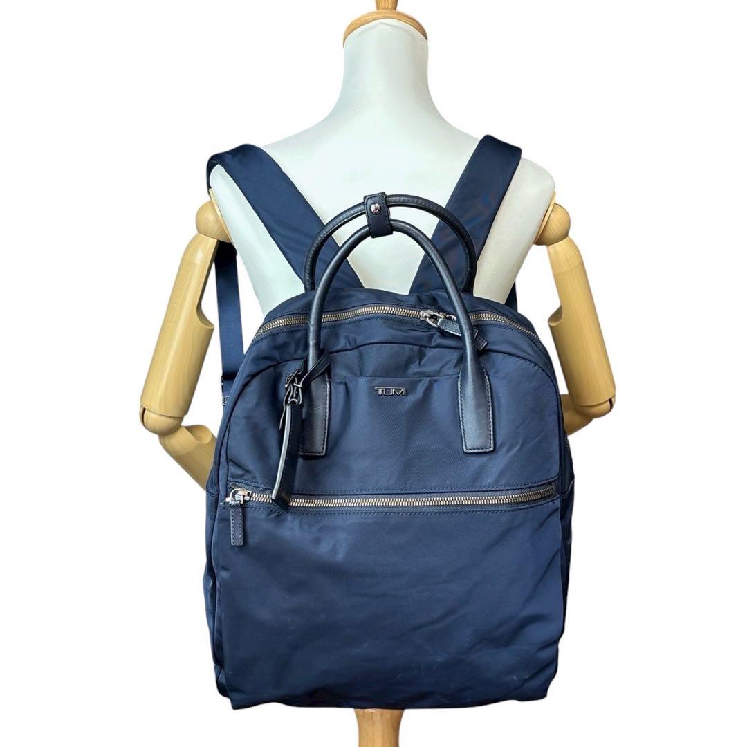 良品◎ トゥミ エイデン A4可 リュック バックパック ナイロン ネイビー