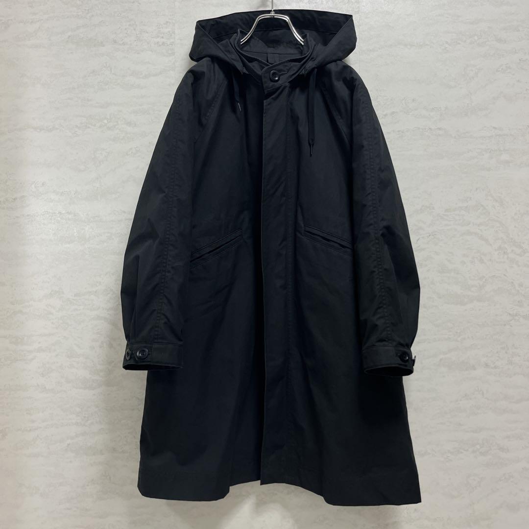 『MHL.』フーディーコート/ライナー取外し/3way/モッズコート/ブラック