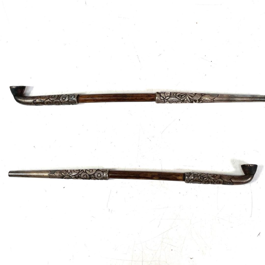 キセル煙管 喫煙具 煙草 革製 希少アンティーク パイプ レトロ コレク骨董現状