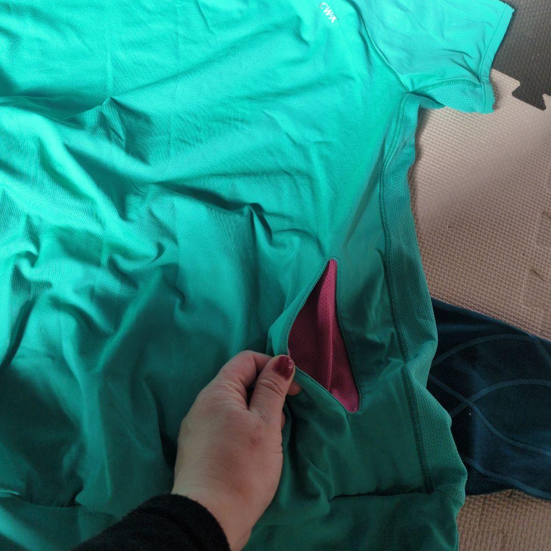 ワコールCWXジュネレーター+ワコール上下+リストバンド　緑