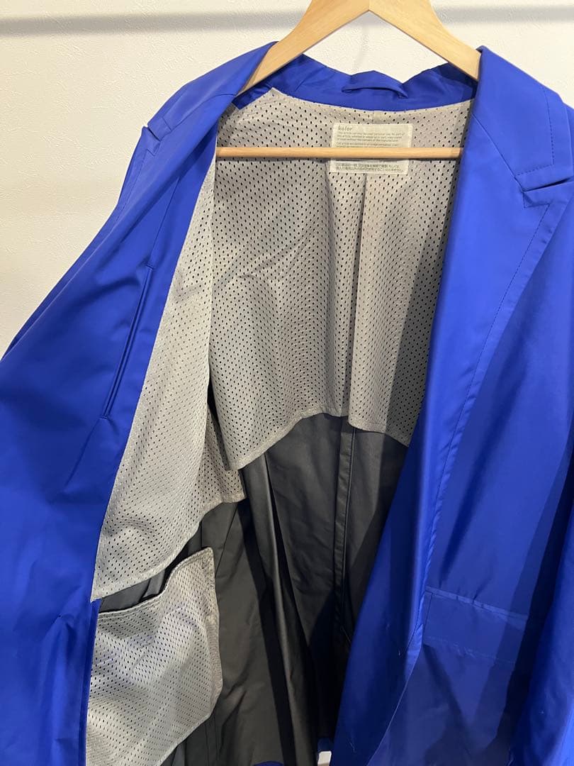 kolor 20ss ナイロンチェスターコート 青