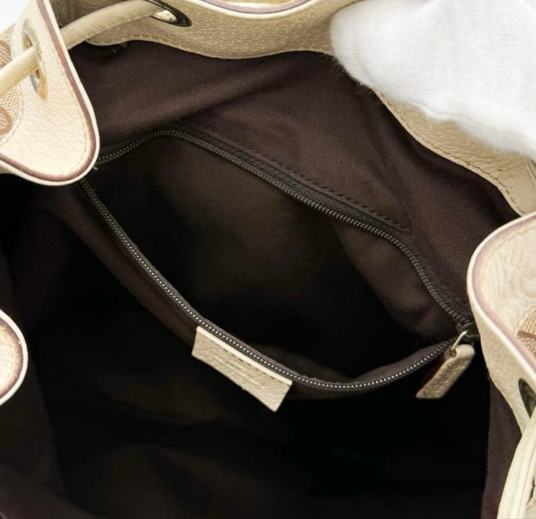 人気 GUCCI アビー GGキャンバス×レザー リュック 保存袋付き ブラウン