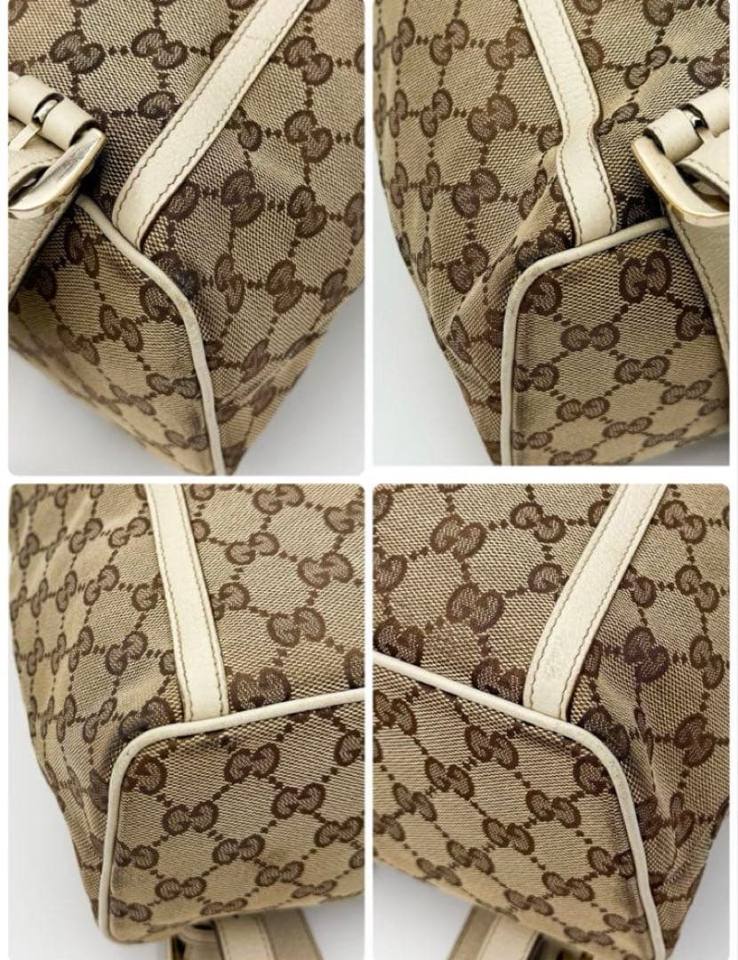 人気 GUCCI アビー GGキャンバス×レザー リュック 保存袋付き ブラウン