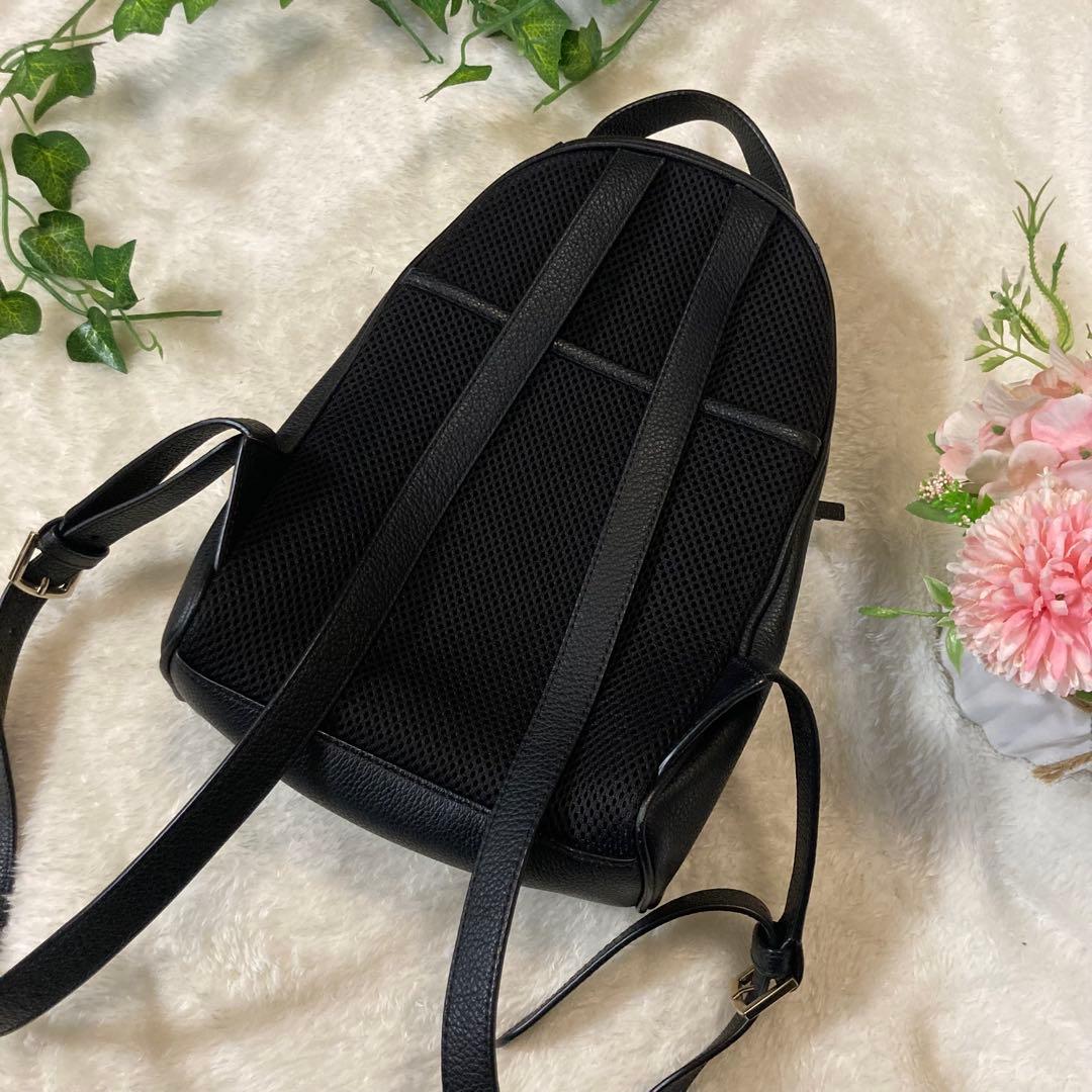 まやお◆FURLA フルラ レザー バックパック リュック ブラック