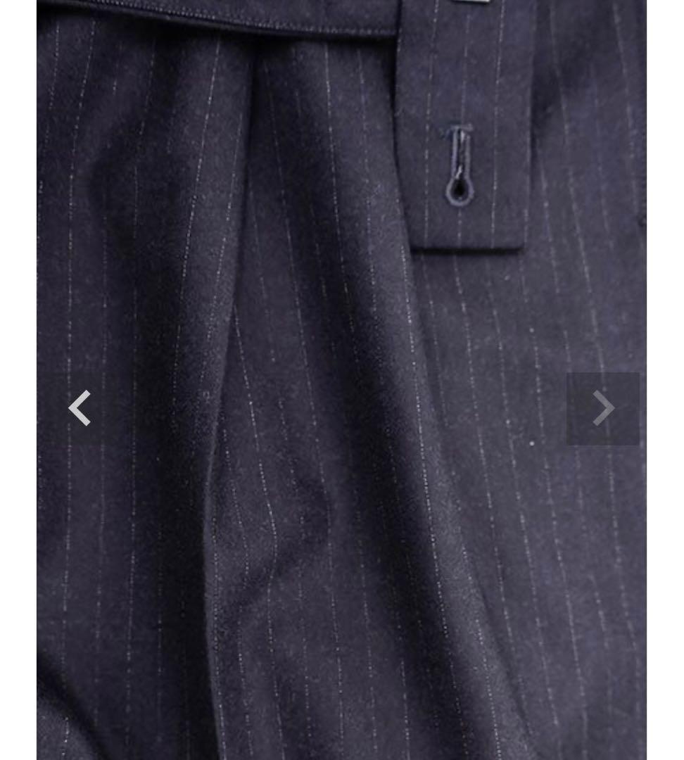 【AURALEE】WOOLFULLINGFLANNEL STRIPESLACKS