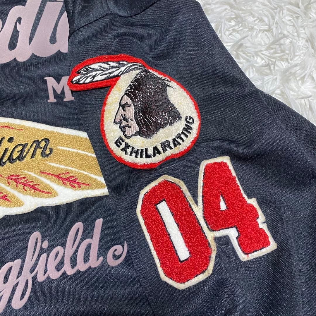 XL 希少サイズ Indian Motorcycle スタジャン 刺繍 ロゴ