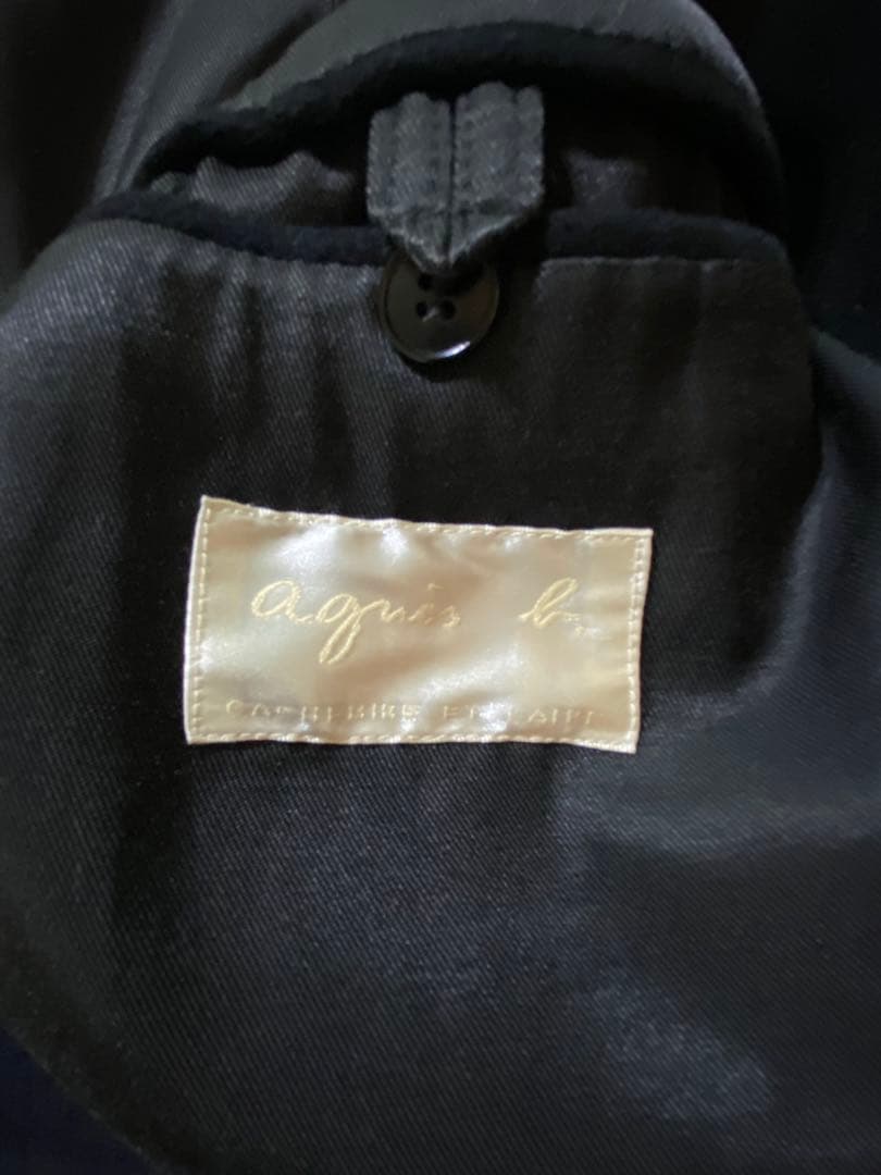 クリーニング済★フランス製⭐︎アニエスベー ウールコート ブラック　2 希少