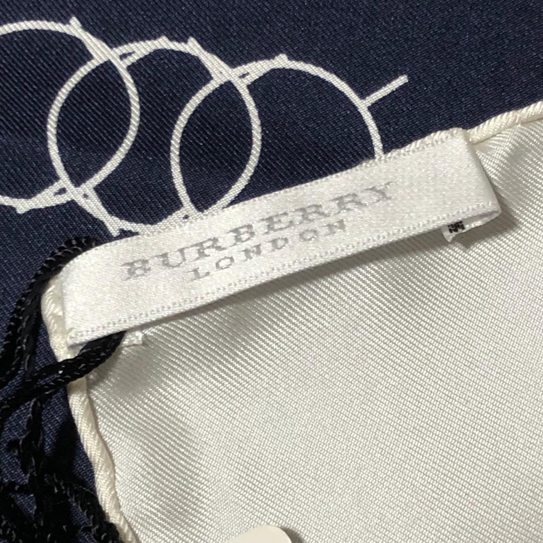 ド*️様 未使用 BURBERRY 大判 スカーフ ショール 総柄 シルク イタ