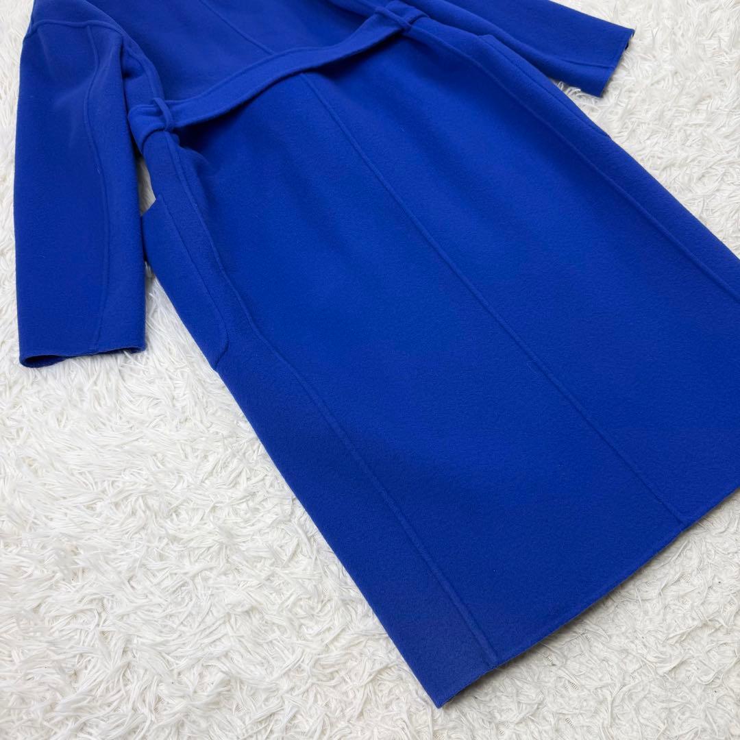 美品 ユナイテッドアローズ ダブルフェイスベルテッドコート リバーコート ロング