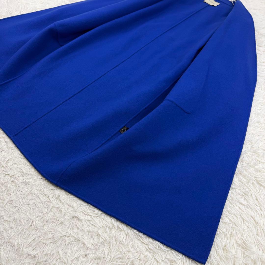 美品 ユナイテッドアローズ ダブルフェイスベルテッドコート リバーコート ロング