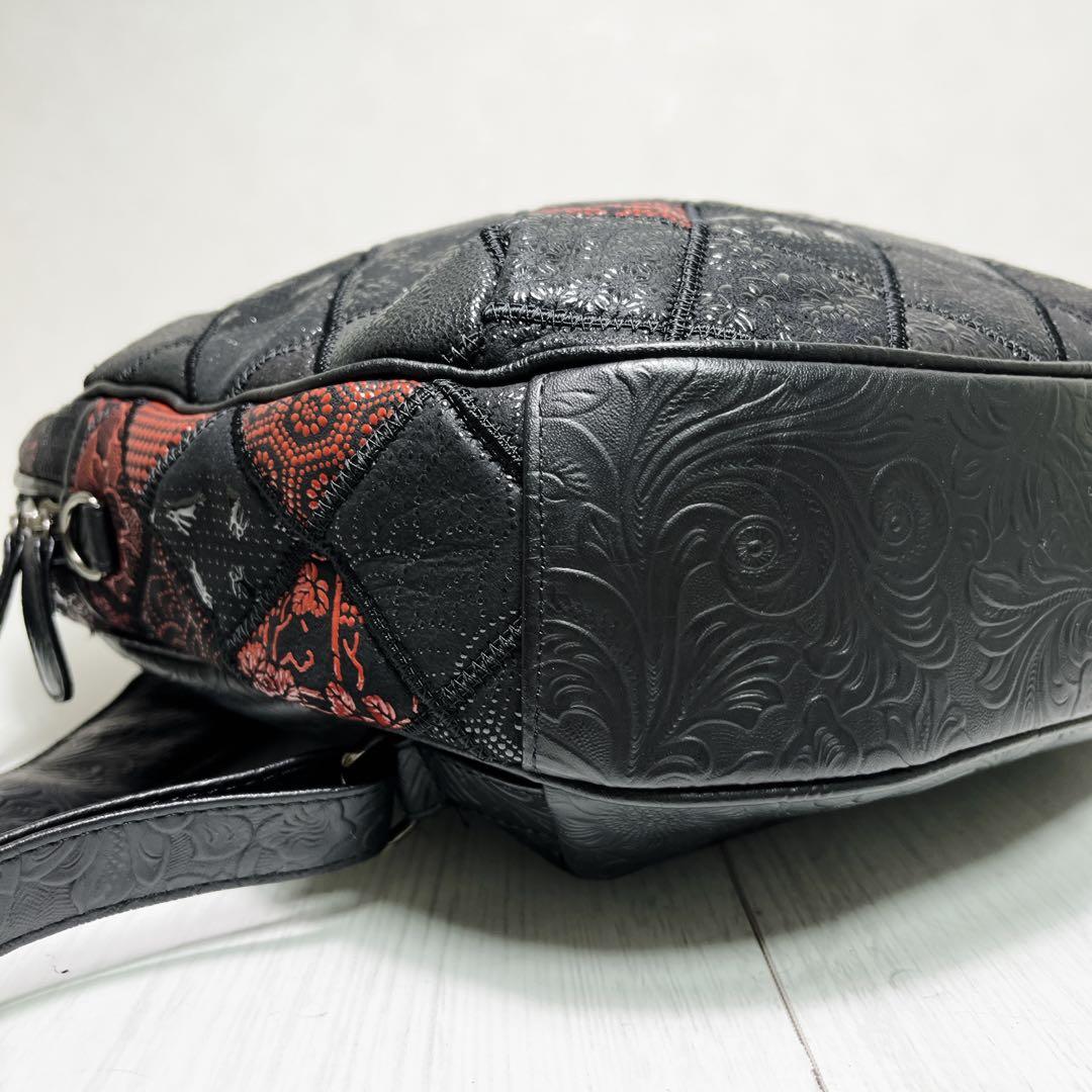 【未使用級】✨江戸三紅印傳屋 パッチワークデザイン リュック バックパック