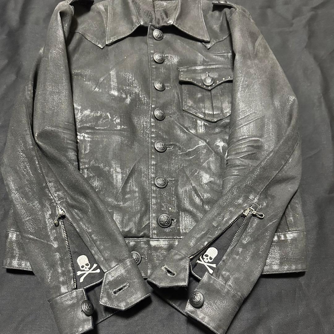 00s archive Roen コーティング デニム スタッズ ジャケット
